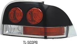 Ford Mustang Pilot Carbon Fiber Look Taillight - Paintable Bezel - Pair - TL-503PB