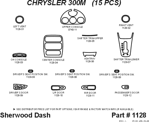 Chrysler 300 Sherwood 2D Flat Dash Kit thumbnail 4