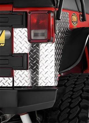 Jeep CJ3 Warrior Rear Corner Plate - With No Fender Cut Out