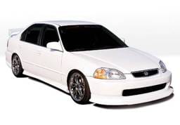 Honda Civic 4DR VIS Racing Racing Series Body Kit with Touring Style Front Lip - Polyurethane - 4PC - 890182