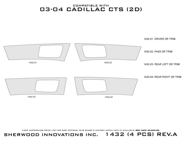 Cadillac CTS Sherwood 2D Flat Dash Upgrade Kit thumbnail 5
