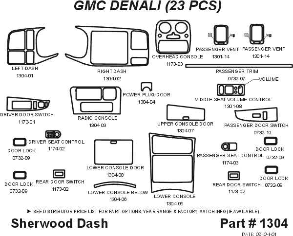 GMC Denali Sherwood 2D Flat Dash Kit thumbnail 5