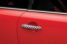 Mini Cooper Putco Door Handle Covers - Checkered Flag - 400527