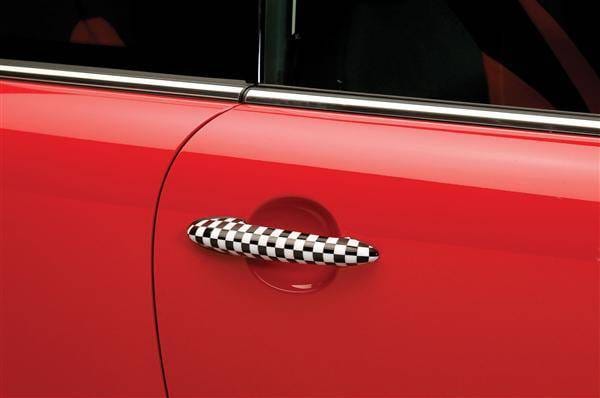 Mini Cooper Putco Door Handle Covers - Checkered Flag - 400527