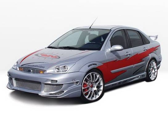 Ford Focus 4DR Wings West Avenger Complete Body Kit with W-Type Sides & Rear - 4PC - 890555