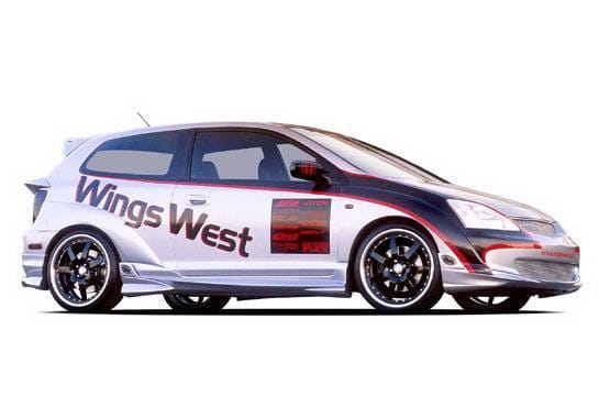 Honda Civic HB Wings West G-55 Series Body Kit with Extreme 7PC Fender Flares - 4PC - 890760