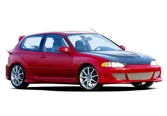 Honda Civic HB VIS Racing Bigmouth Body Kit with Voltex Rear Bumper & Extreme Fender Flar - 890748