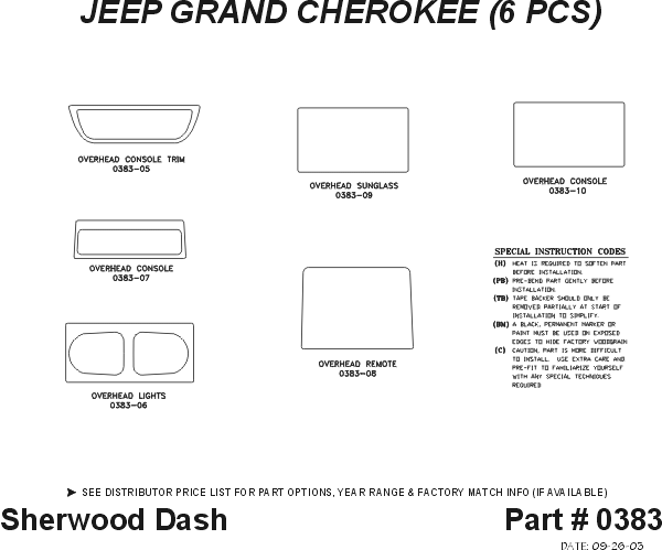 Jeep Grand Cherokee Sherwood 2D Flat Dash Upgrade Kit thumbnail 5