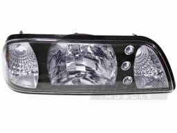 Ford Mustang Black One-Piece Headlights - 42012