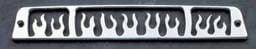 All Sales Third Brake Light Cover - Flame Design - Brushed - 44015