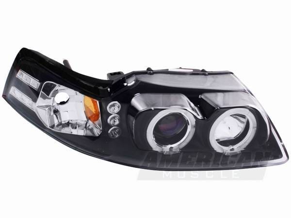 Ford Mustang Black Dual Halo Projector Headlights - LED - 49113