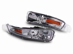 Ford Mustang Chrome Turn Signal Lights with Amber Corners - 49054