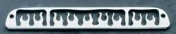 All Sales Third Brake Light Cover - Flame Design - Brushed - 54215