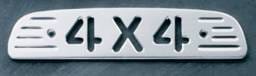 All Sales Third Brake Light Cover - 4X4 Design - Brushed - 74004