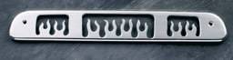All Sales Third Brake Light Cover - Flame Design - Brushed - 74115