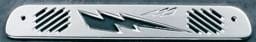 All Sales Third Brake Light Cover - Lightening Bolt Design - Brushed - 74008