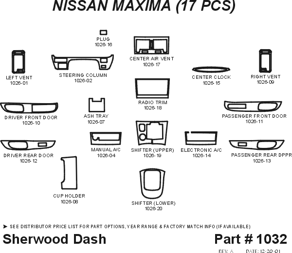 Nissan Maxima Sherwood 2D Flat Dash Kit thumbnail 5