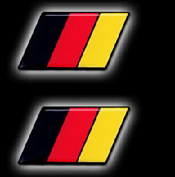 German Flag Euro Emblem - Red