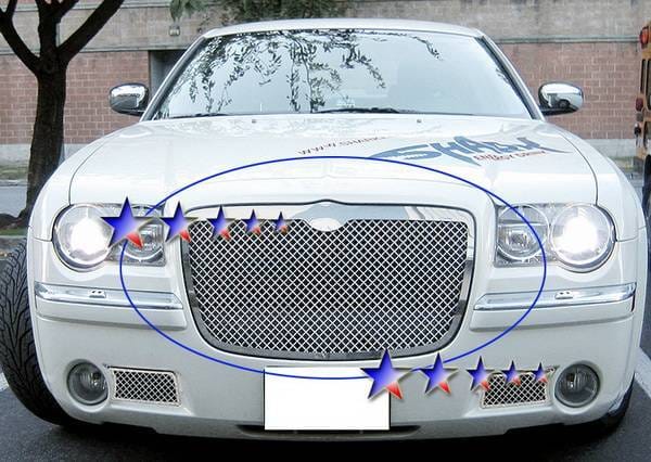 Chrysler 300 APS Wire Mesh Grille - Upper - Stainless Steel - R75300S