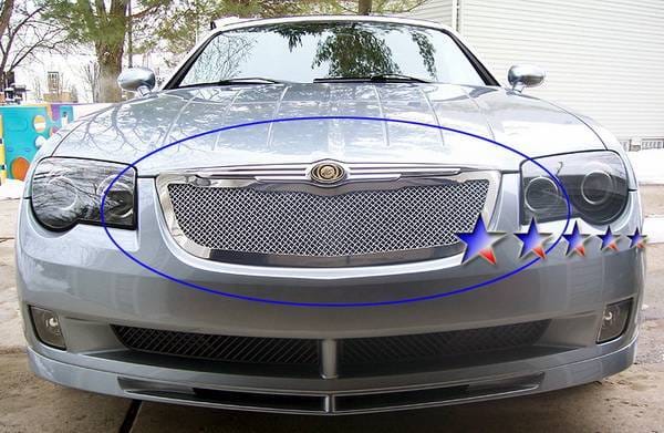 Chrysler Crossfire APS Wire Mesh Grille - Upper - Stainless Steel - R76525T