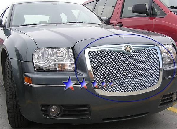 Chrysler 300 APS Wire Mesh Grille - with Logo Opening - Upper - Stainless Steel - R75300U