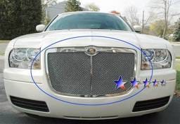 Chrysler 300 APS Wire Mesh Grille - with Vertical Center Bar - Upper - Stainless Steel - R75300X