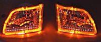 Diamond Cut Headlights With Amber LED Ring