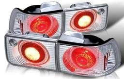 Honda Accord 4DR WinJet Altezza Taillight with Halo - Chrome & Clear - WJ20-0029-01