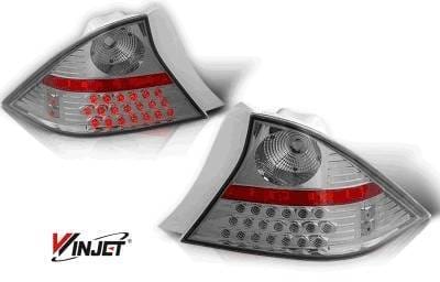 Honda Civic 2DR WinJet LED Taillight - Chrome & Smoke - WJ20-0032-02