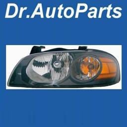 Black Housing Clear Lense Headlight - Amber - Driver side