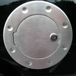 Hummer H3 Aries Brushed Aluminum Fuel Lid with Hinge