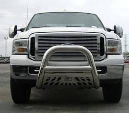 Ford Excursion Aries Big Horn Bar with Stainless Skid - 4 Inch