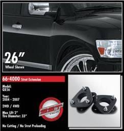 ReadyLift Strut Extension Suspension Leveling Kit - 2 Inch Lift 33 Inch Max Tire