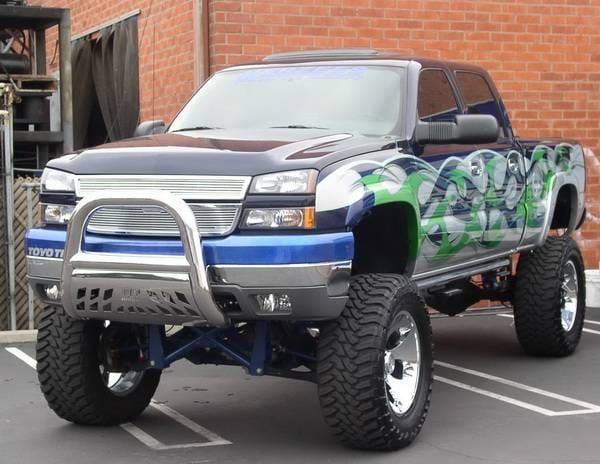 Chevrolet Silverado Aries Big Horn Bar with Stainless Skid - 4 Inch