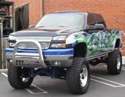 Chevrolet Silverado Aries Big Horn Bar with Stainless Skid - 4 Inch