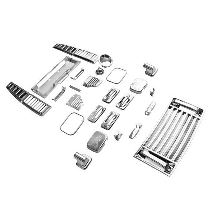 Hummer H2 Spyder Chrome Accessory Full Set - 36PC - CA-SET-HH202-36PC