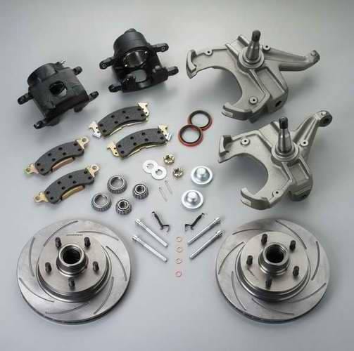 SSBC Disc to Disc Upgrade to Larger Than Stock Single-Piston Cast Iron Calipers & 2 Inch Drop Spindles - Front - A126-12