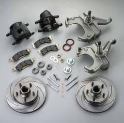 SSBC Disc to Disc Upgrade to Larger Than Stock Single-Piston Cast Iron Calipers & 2 Inch Drop Spindles - Front - A126-17
