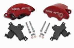 SSBC Direct Bolt-On Force 10 Super-Twin HD 2-Piston Aluminum Calipers with 43mm Pistons & Pads - Front - A185-S