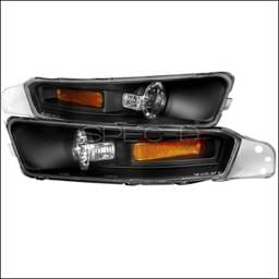 Ford Mustang Spec-D Bumper Lights - Black - 2LB-MST05JM-TM