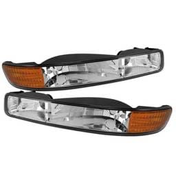 GMC Yukon Spyder Bumper Lights Amber - Chrome - CBL-GS99-AM-E