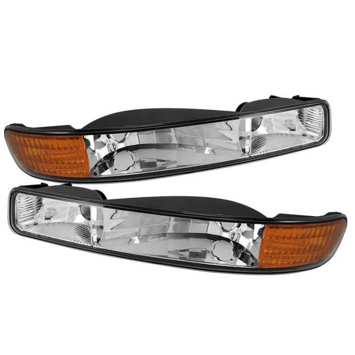 GMC Yukon Spyder Bumper Lights Amber - Chrome - CBL-GS99-AM-E