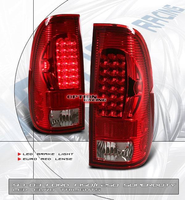 Euro Red Clear LED Taillights