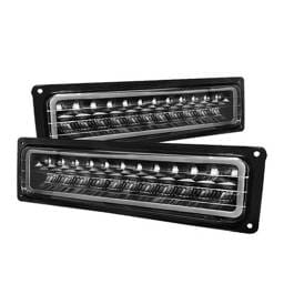 Chevrolet C10 Spyder LED Bumper Lights - Black - CPL-CCK94-LED-BK