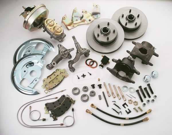 SSBC Power Drum to Disc Brake Conversion Kit with 2 Inch Drop Spindles & 2 Piston Aluminum Calipers - Front - A123-1