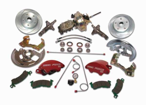 SSBC Power Drum to Disc Brake Conversion Kit with 2 Inch Drop Spindles & 2 Piston Aluminum Calipers - Front - A123-1ADS