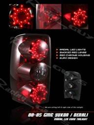 Red Chrome Housing Smoke LED Taillights