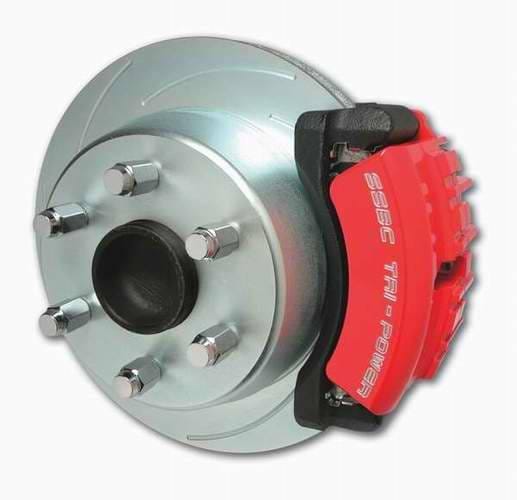 SSBC Disc to Disc Upgrade Kit with Force 10 Tri-Power 3-Piston Aluminum Calipers & Stock Size Rotors - Rear - A126-41