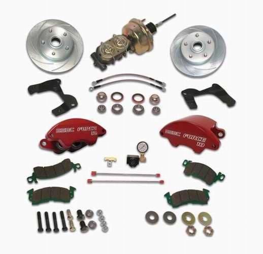 SSBC Power Drum to Disc Brake Conversion Kit with 2 Inch Drop Spindles & 2 Piston Aluminum Calipers - Front - A129-4A
