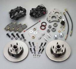SSBC Power Drum to Disc Brake Conversion Kit with 2 Inch Drop Spindles & 2 Piston Aluminum Calipers - Front - A154-1